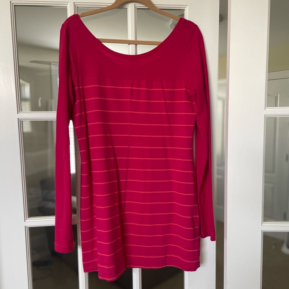 Lole magenta and orange striped tunic dress - Size L